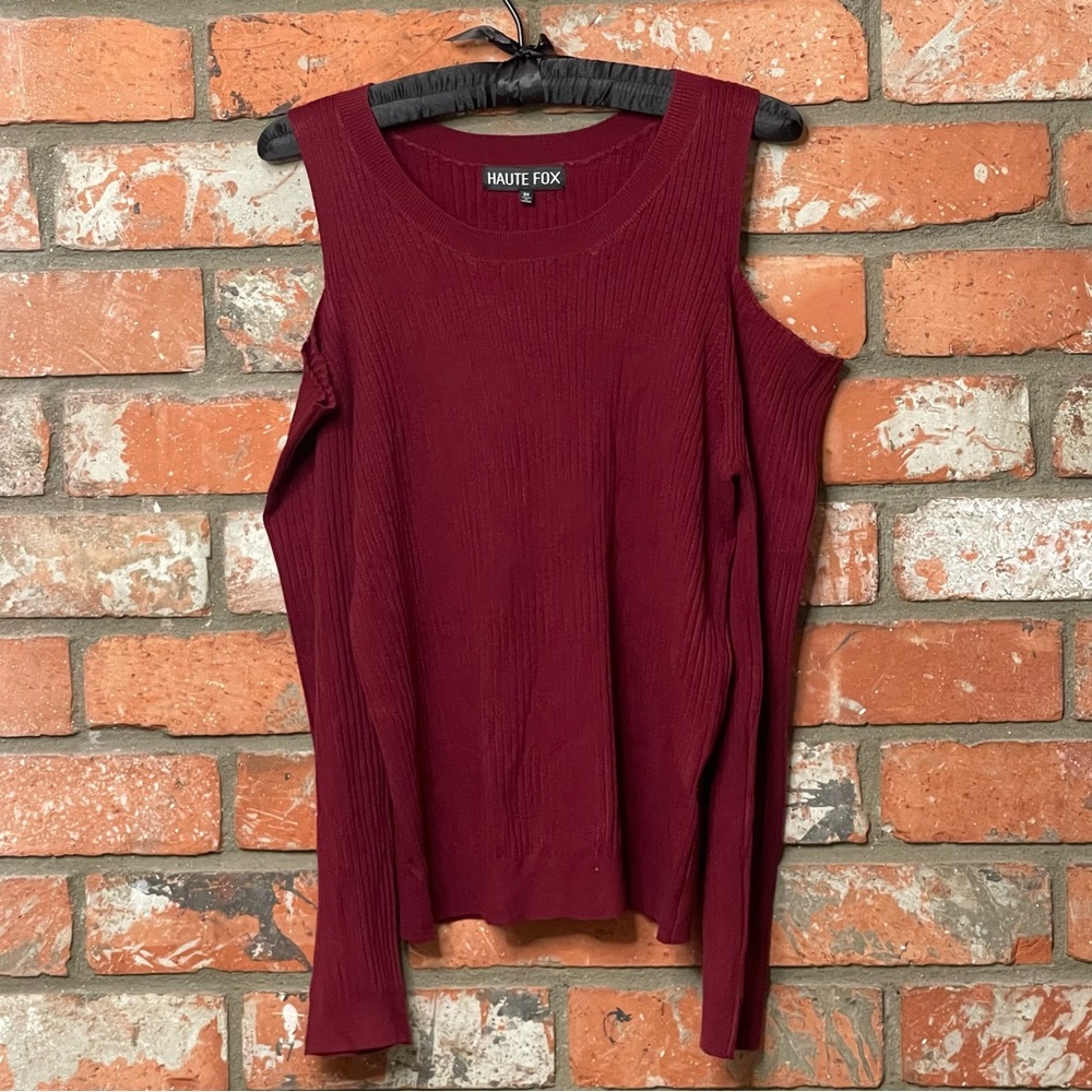 EUC Cold Shoulder Long Sleeve Sweater 3X